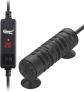 hygger Submersible Aquarium Heater,Small Fish Tank Heater 100W,Aquarium Betta Heater with Digital Display Control for 37-98L Freshwater Aquariums