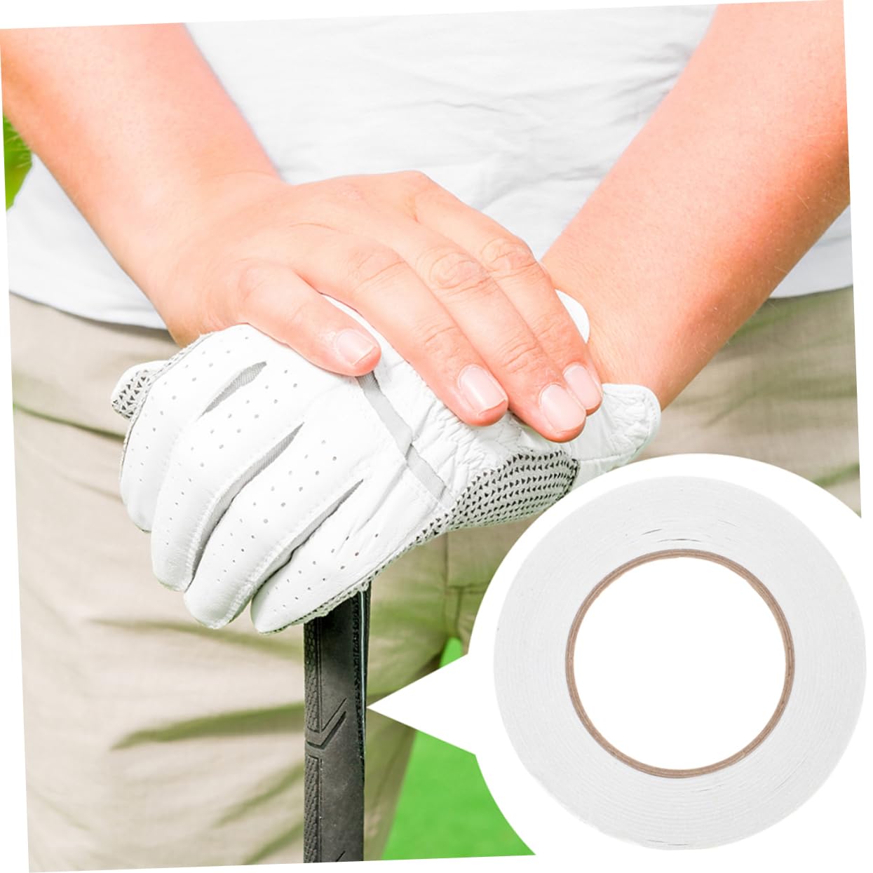 BRIGHTFUFU Golfing Tape Wrapper Golfing Tape for Racket Pole Accessories Non-Slip Supplies