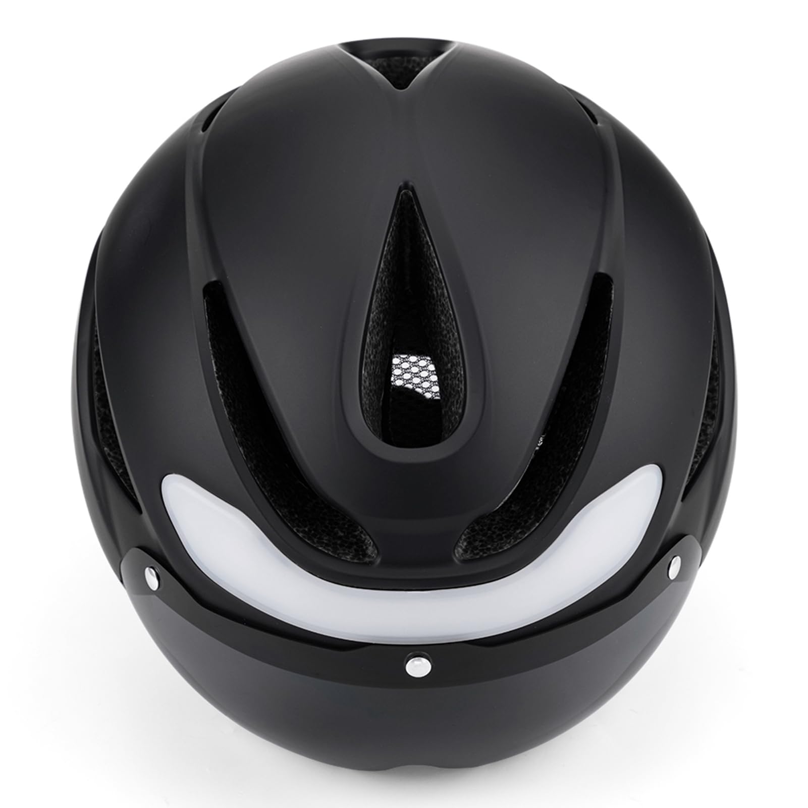 Casco Smart con Luce LED Frontale, Visiera Antiappannamento, PC | Casco da ciclismo con telecomando, batteria da 600 mAh, visiera staccabile, per pendolari adulti