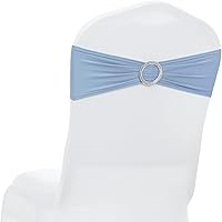 Vista 31 de MDS - Paquete de 250 lazos de elastano para silla, universales, bandas elásticas para silla, lazos con hebilla, lazo deslizante para decoración