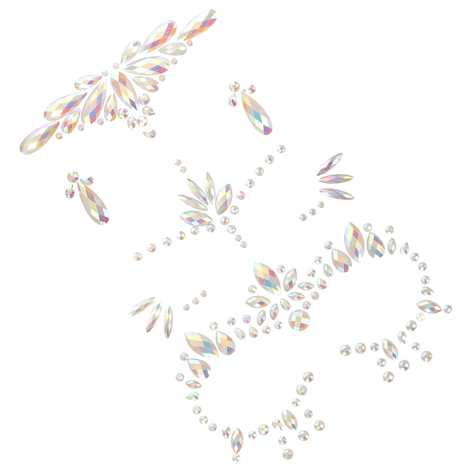 DOITOOL 12fogli Adesivi Brillantini Luminose Per Viso Gemme Per Feste Halloween e Festival Facili Da Applicare e Rimuovere Decorazioni Per Viso Sicure e Divertenti