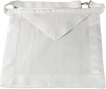 Masonic Apprentice White Apron Textile Gift for Freemason