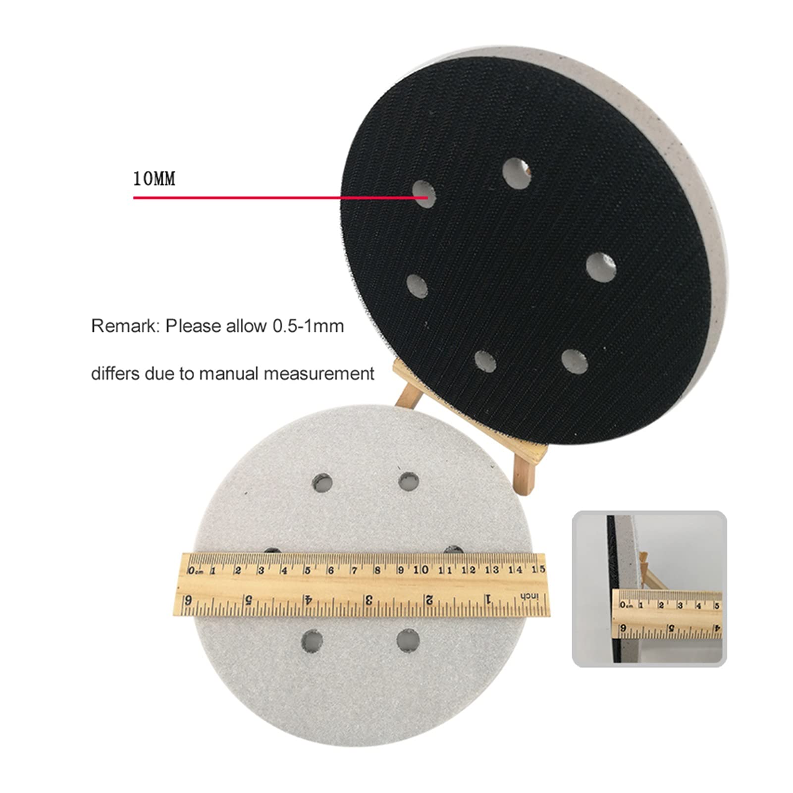 Cepillo de esponja de lija lijado 6 "Agujero de 150 mm 6 pulgadas de alta densidad de la almohadilla de la almohadilla de pulido de espuma y el bucle, utilizado para la protección contra la protección