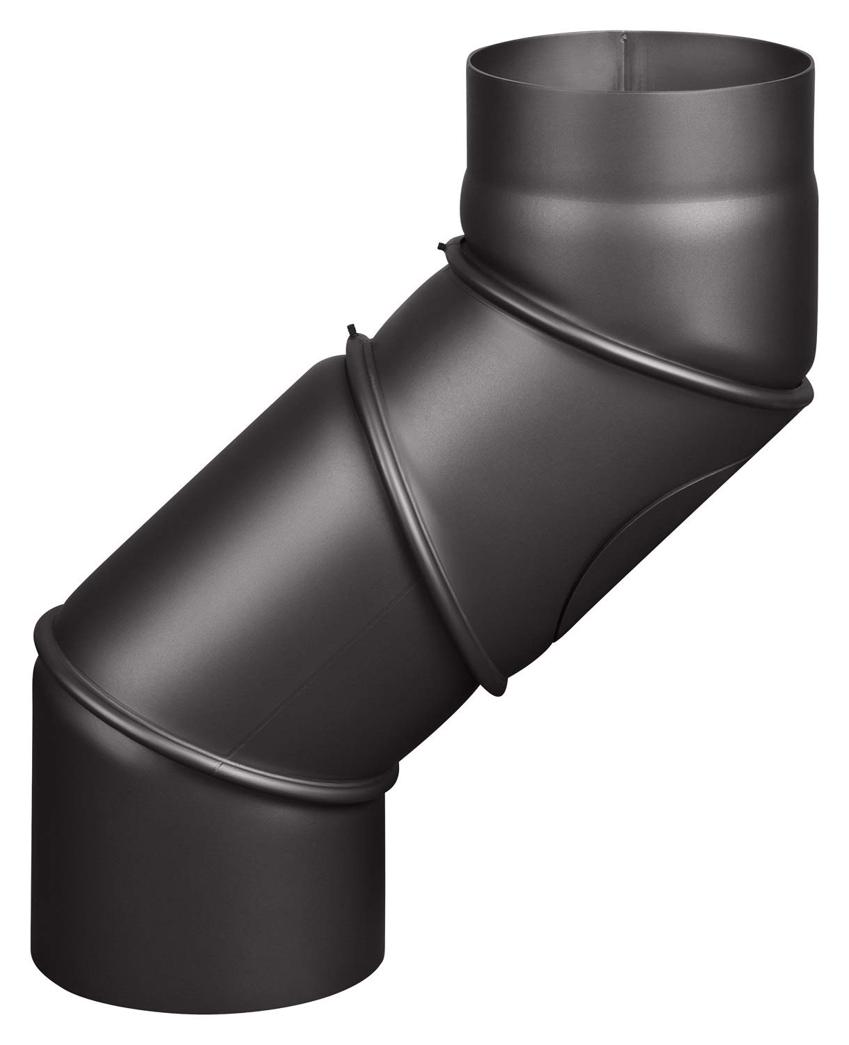 EWO Ofenrohr-Bogen 150 mm Durchmesser - Ofenrohr Multibogen 0°-90° Schwarz - Senotherm-Beschichtung - rußbeständig, frost- und tauwechselbeständig