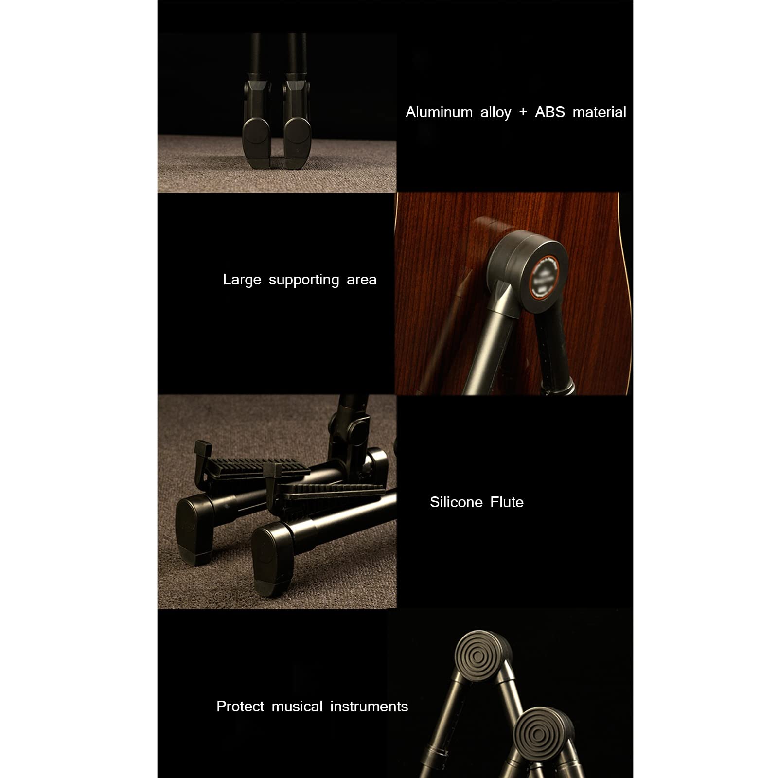 Supporto per Chitarra, Supporto Universale Pieghevole per Basso Elettrico, Supporto Portatile per Esposizione di Chitarra Domestica, Adatto per Negozio di Chitarre, Studio di Registrazione