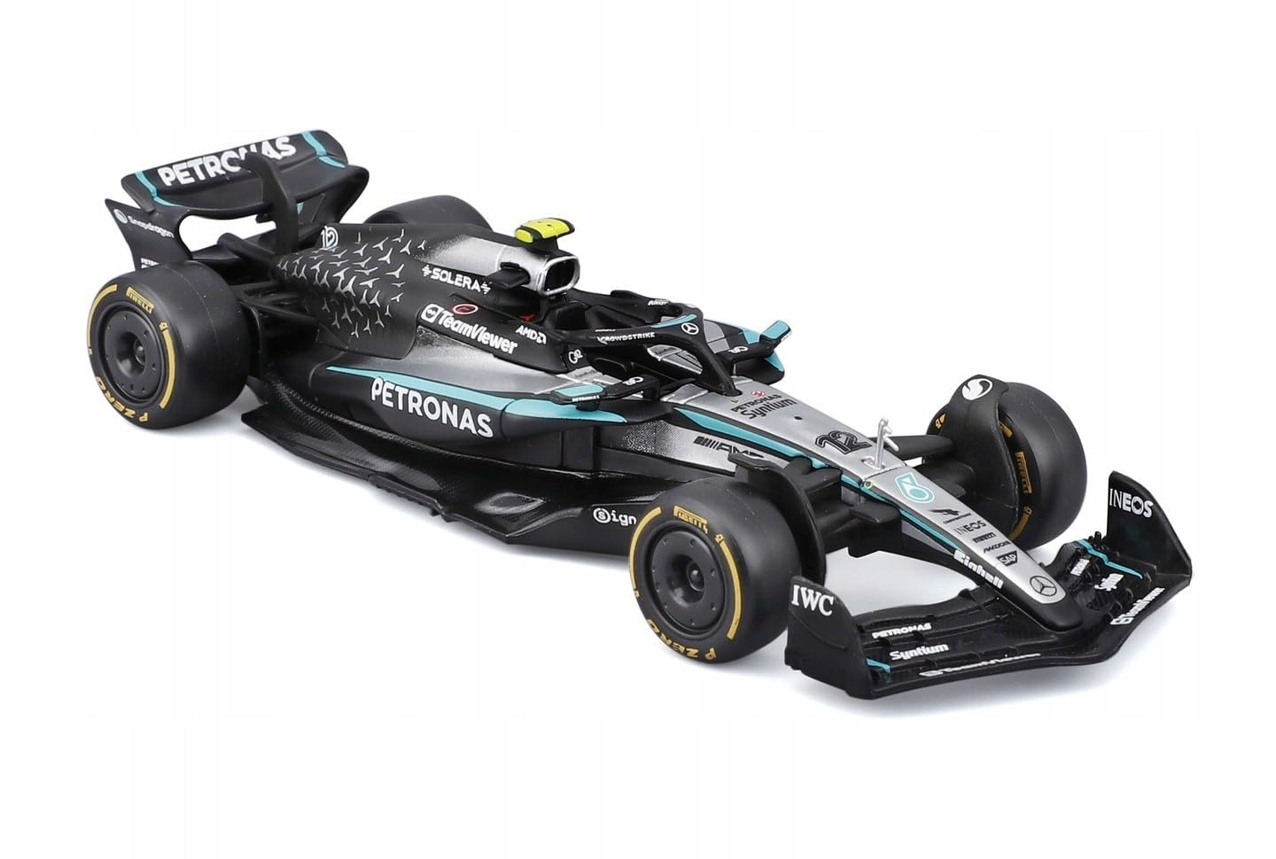 Bburago F1 Mercedes-AMG W16 2025 #12 Antonelli Auto Diecast Scala 1:43 Argento Nero