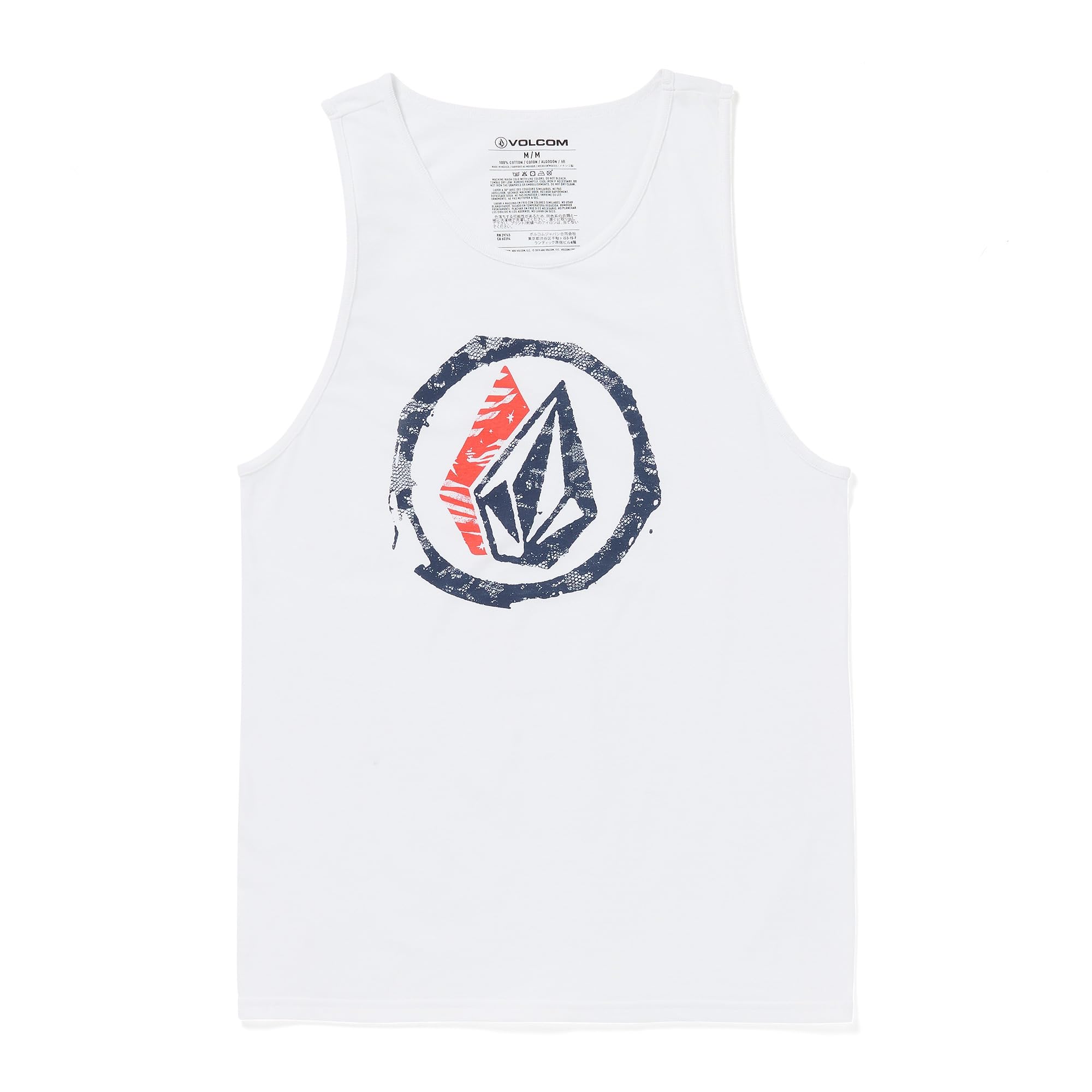 Volcom Men's Sleeveless Graphic Tank Top, White, XXL