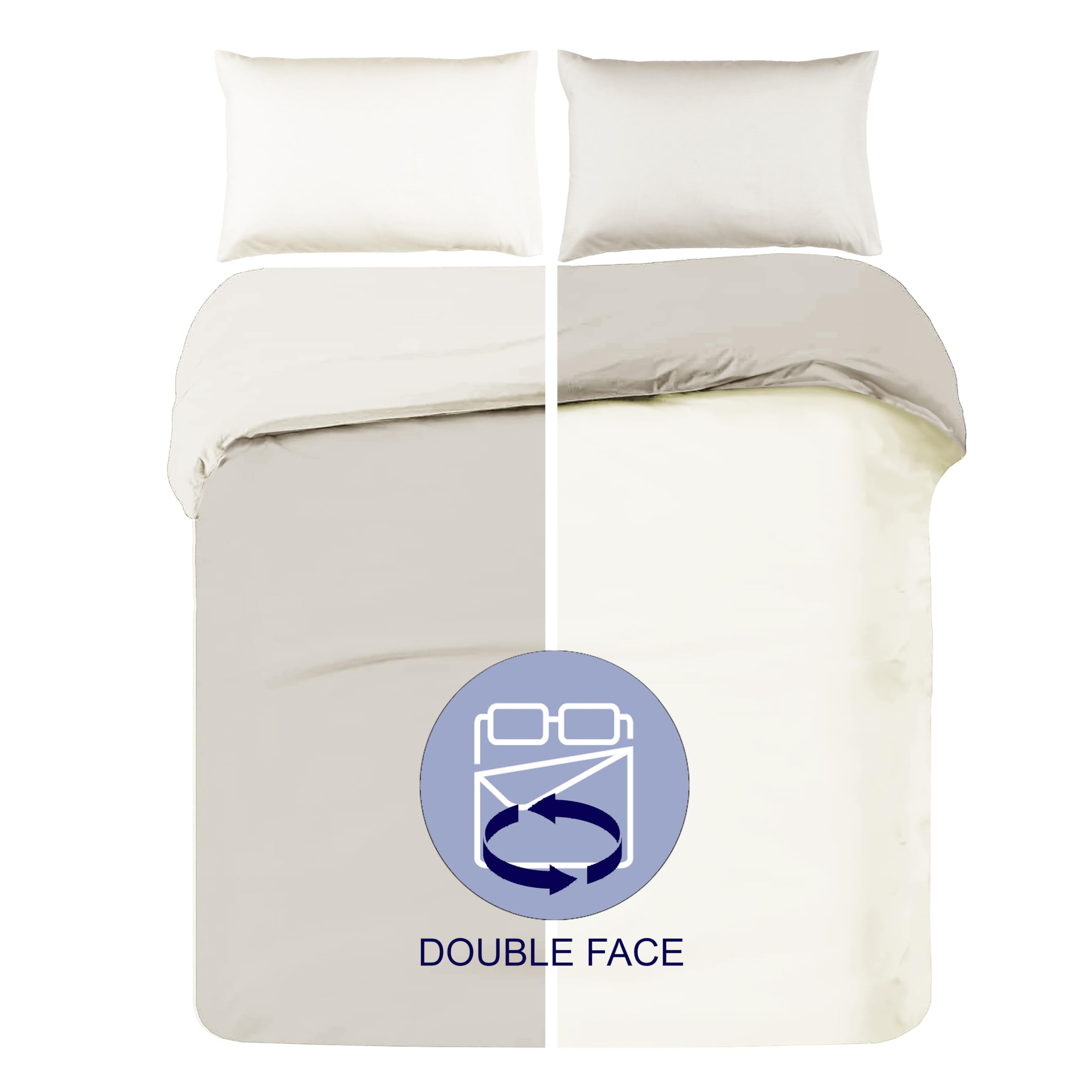 Parure Copripiumino Singolo Doubleface - 100% Percalle di Cotone