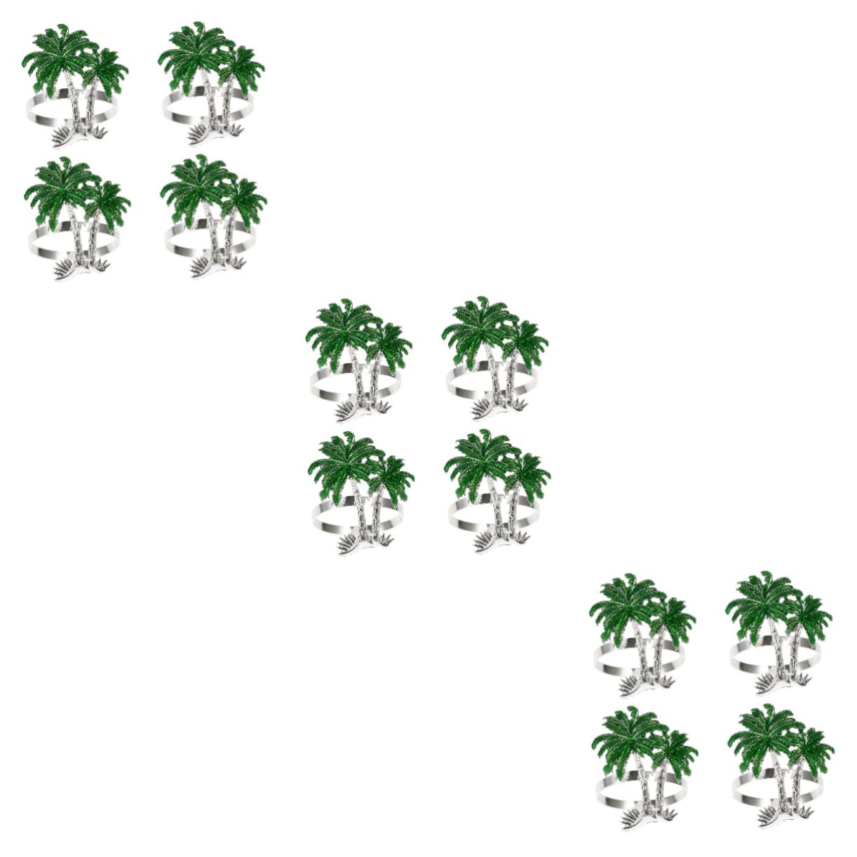 Ciieeo 3 Set Eleganti Fibbie Per Tovaglioli Decorativi Per Tovaglioli Da Festa in Stile Hawaiano 4 Pezzi * 3