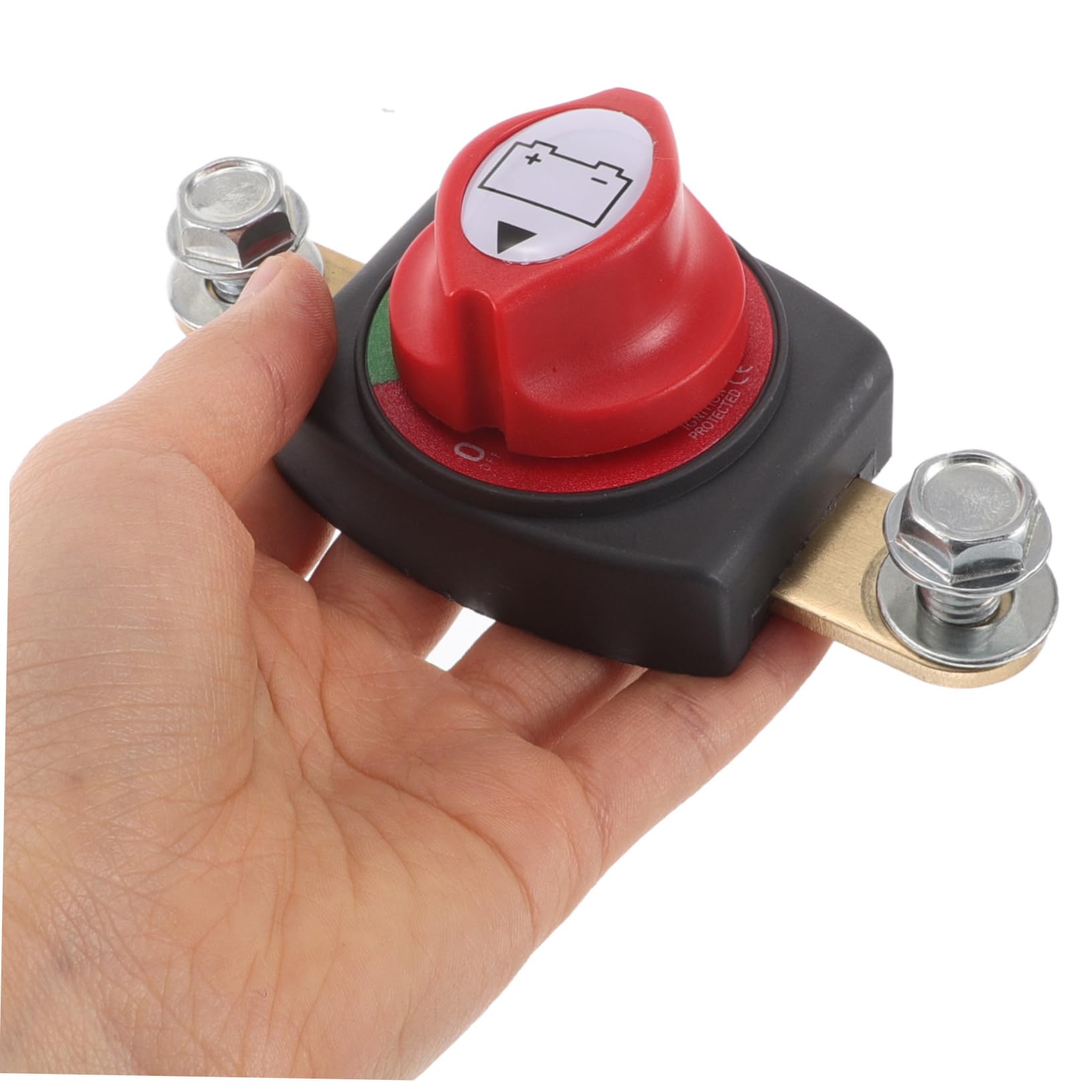 Alipis Interruttore Batteria Robusto in Ottone Abs Interruttore Scollegamento Batteria Auto Atv Nautico Camper Installazione Facile