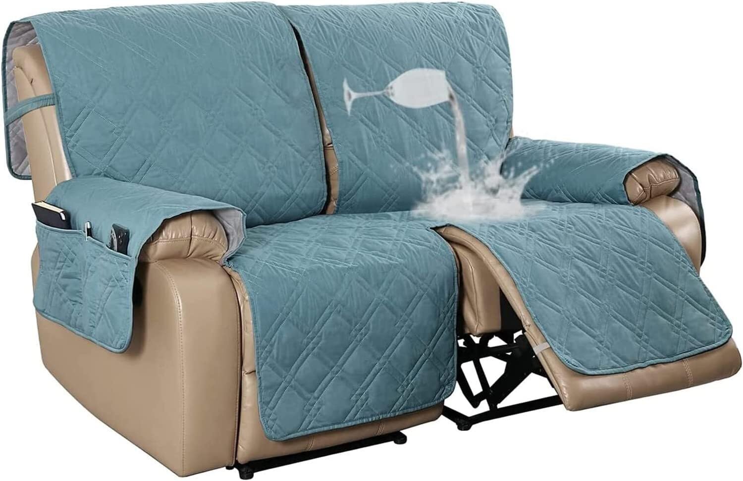 Funda de sillón reclinable para evitar manchas de niños y mascotas con correa