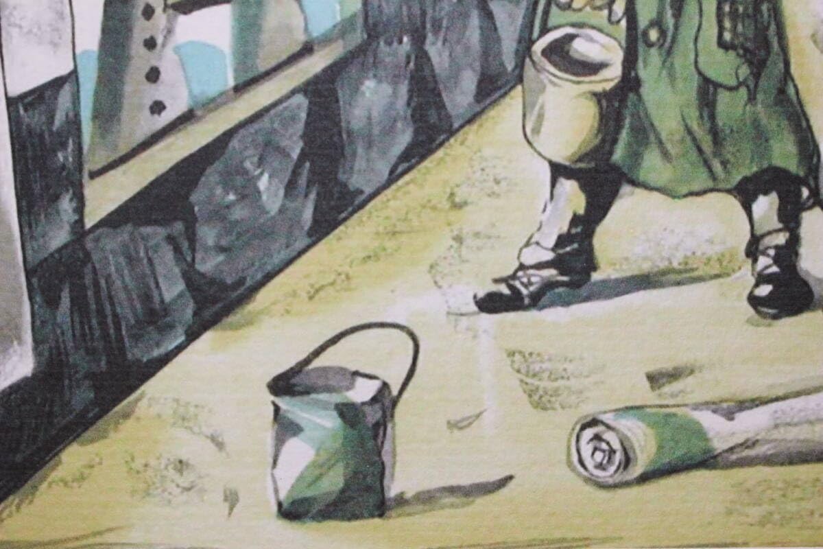 Amazon.co.jp: 藤田嗣治 リトグラフ 小さな職人より「ポスター貼り