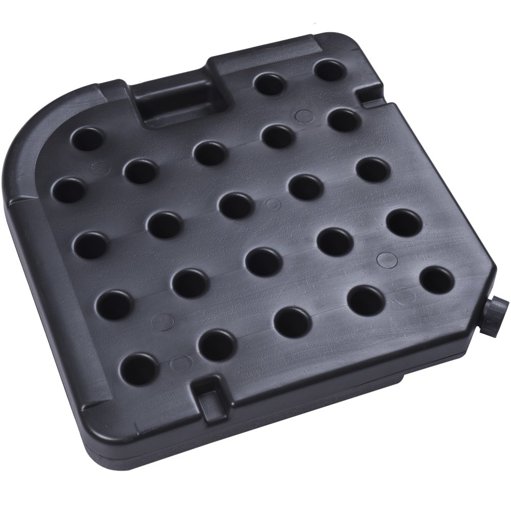 Amazon Com Snail Fillable Umbrella Weights For Offset Patio Umbrella Sand Or Water Filled Cantilever Umbrella Square Base Plate Set Pack Of 4 176 Lb After Sand Filled Black Garden Outdoor