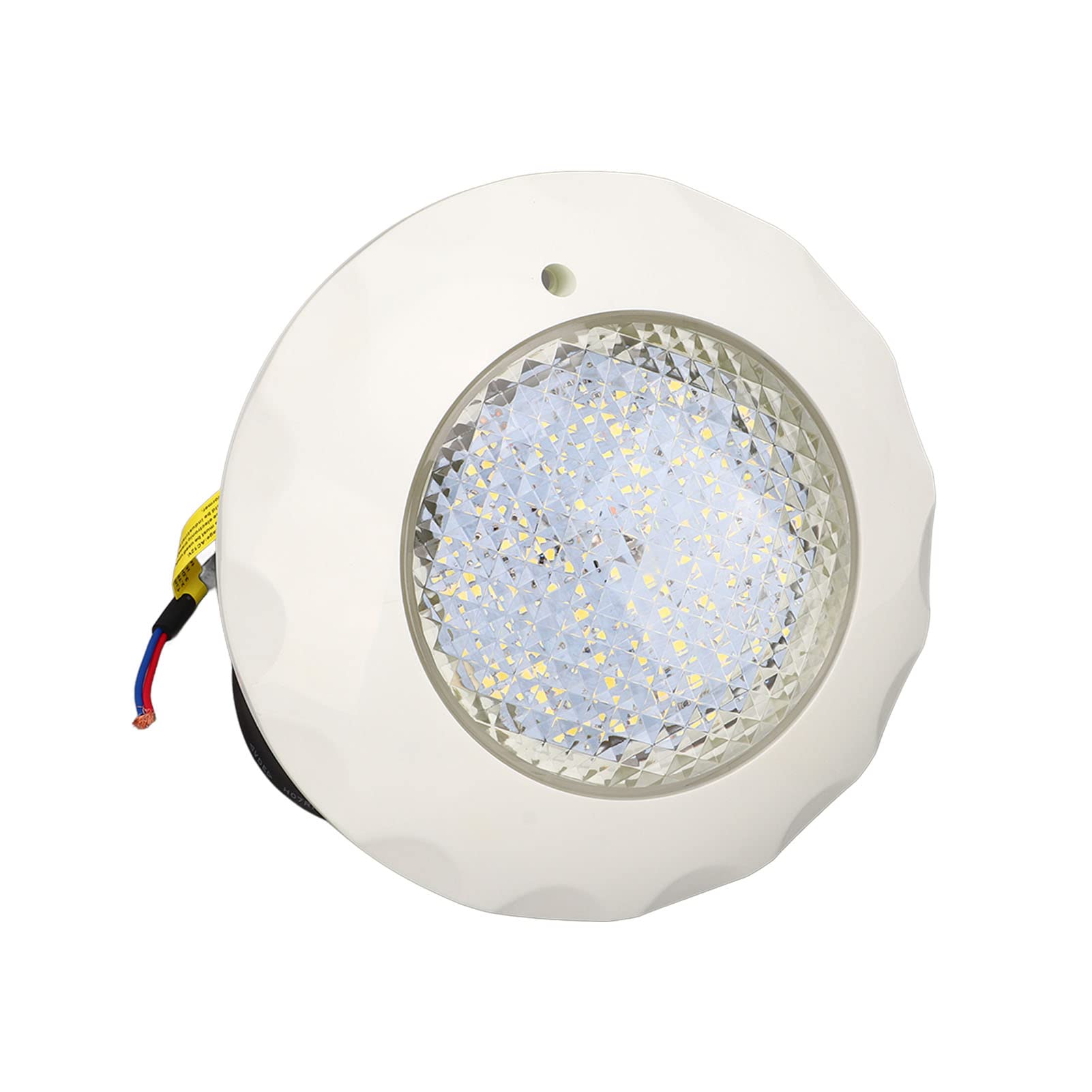Aramox LED-Poolleuchte, ABS-PC, Unterwasser-LED-Licht, AC 12 V, 15 W, IP68, mit Wandmontageplatte, mit Epoxidharz Gefüllt, 50.000 Stunden, Weiße Poollampe für Schwimmbäder, Brunnen, Teich, Aquarium