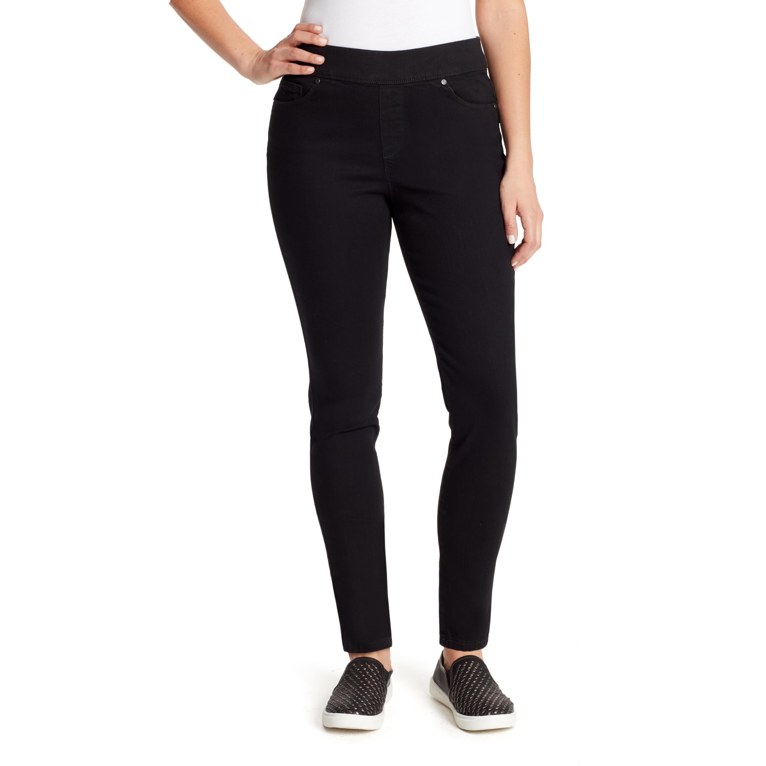 Gloria Vanderbilt Womens Avery Slim Pull on Pant Petite