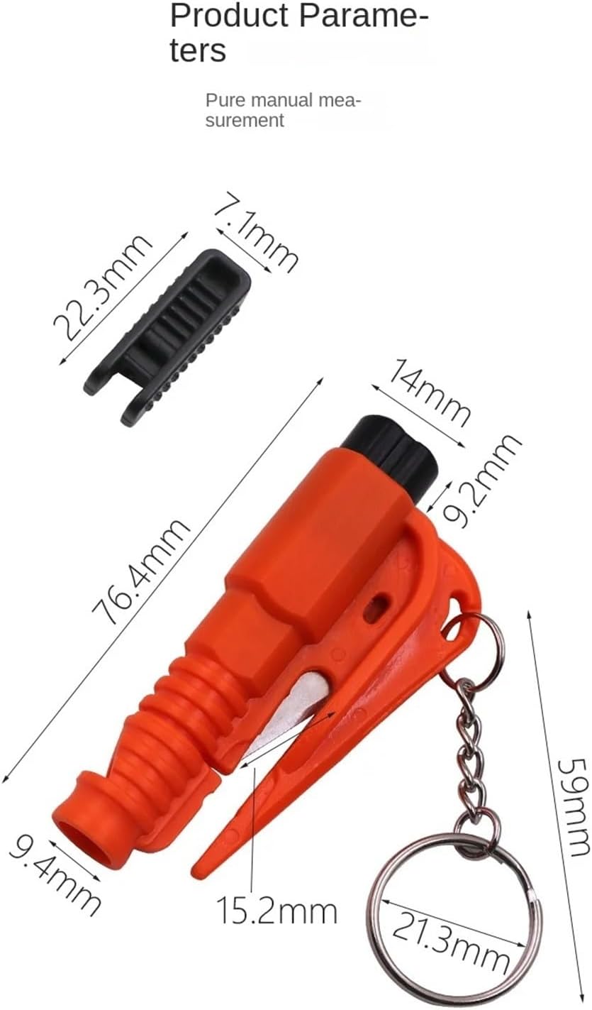 Car Hammer Keychain Emergency Glass Breaking Hammer Tool 1pcs