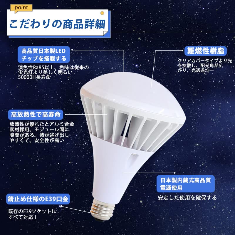 水銀灯　LED Amazon | 水銀灯 400w相当 led水銀灯 天井用 水銀灯ランプ 水銀灯 led