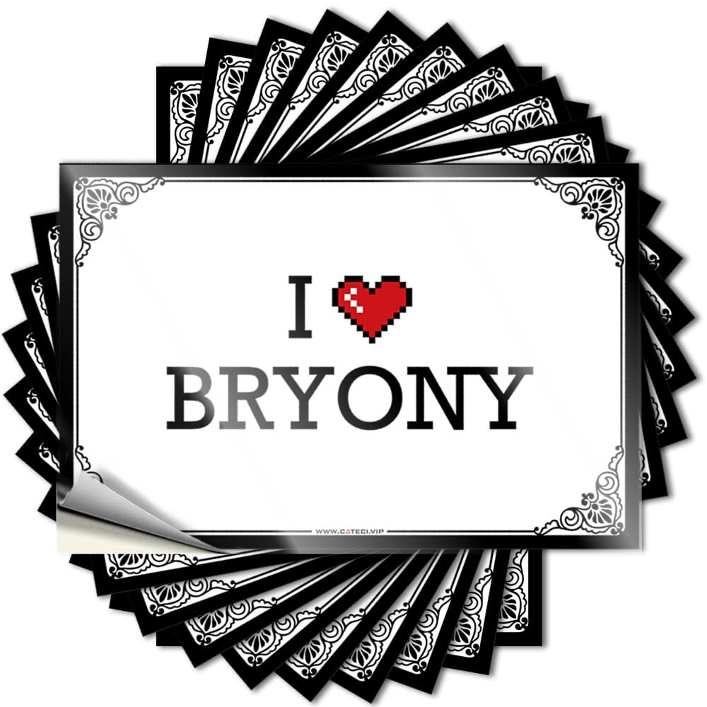 I Love Bryony Saying Country Stuff | Happy Bumper Removable Decal Pack(12X18CM)