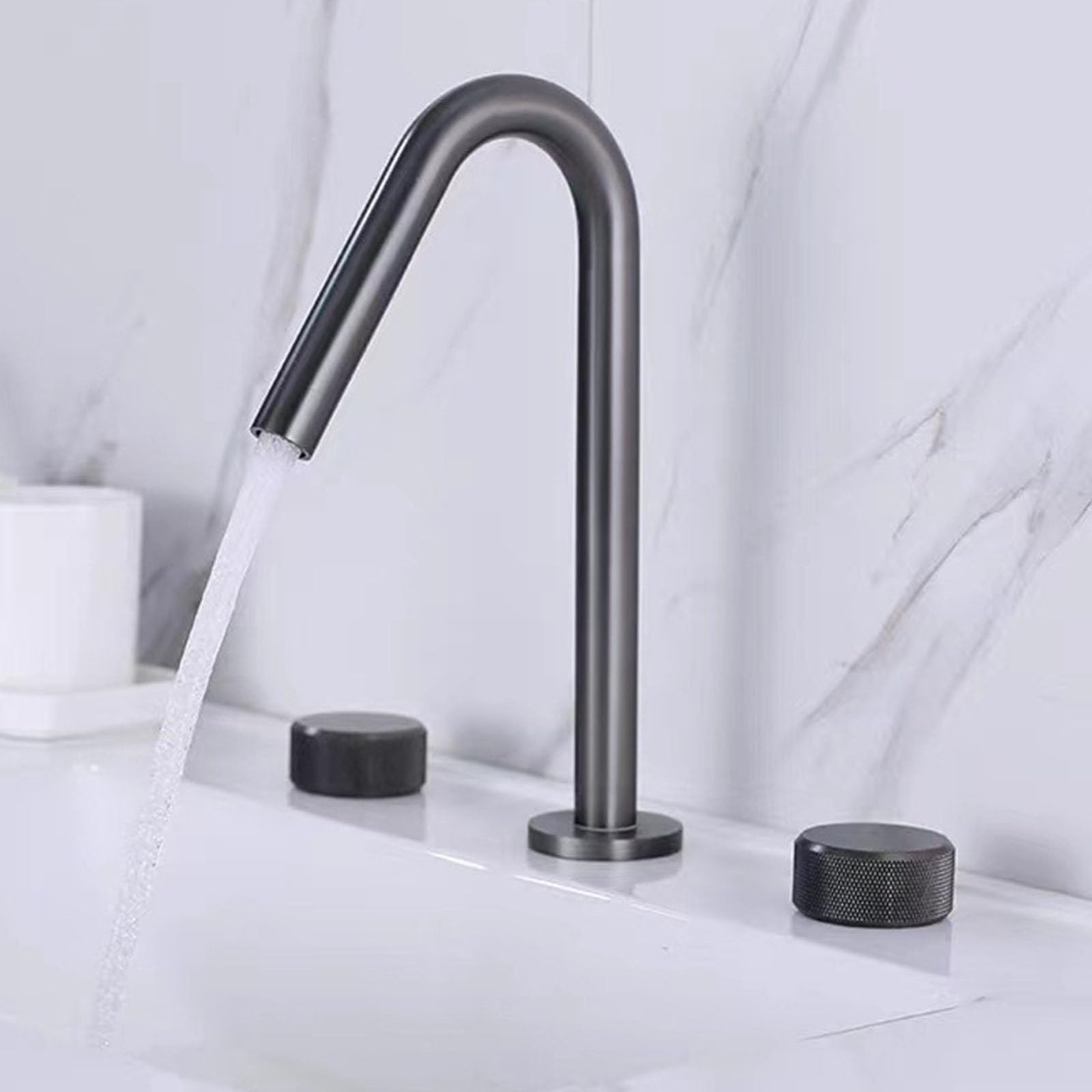 Mitigeur salle de bain 3 trous fini les éclaboussures avec le bec 360