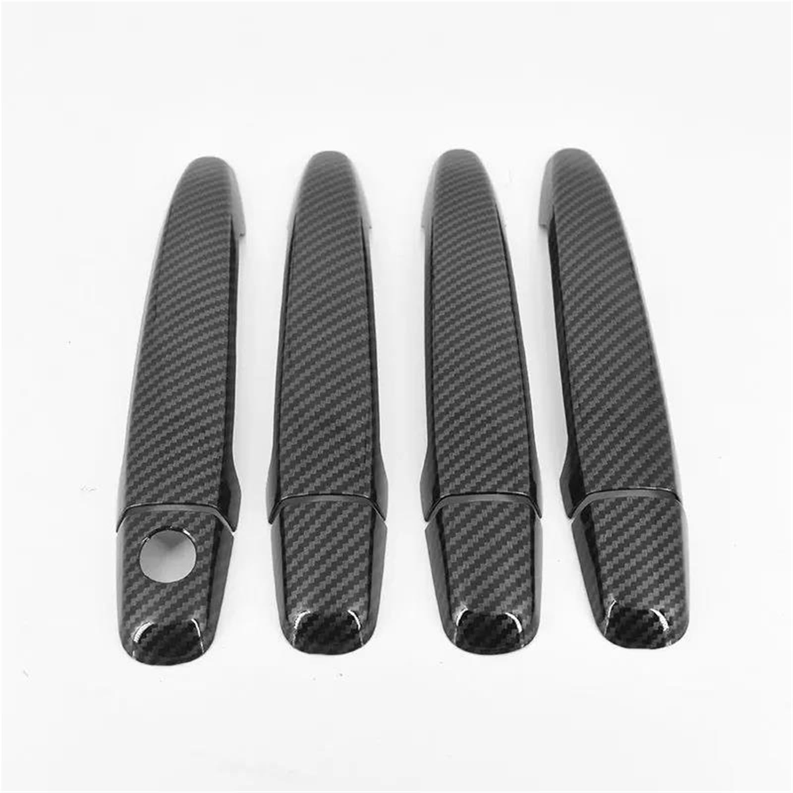 YOUZKA Handle Protective Carbon Fiber Chrome Car Door Handle Cup Bowl Cover Trim Styling for Highlander 2008-2013 for Camry 2007-2011(Handle 0 Button)