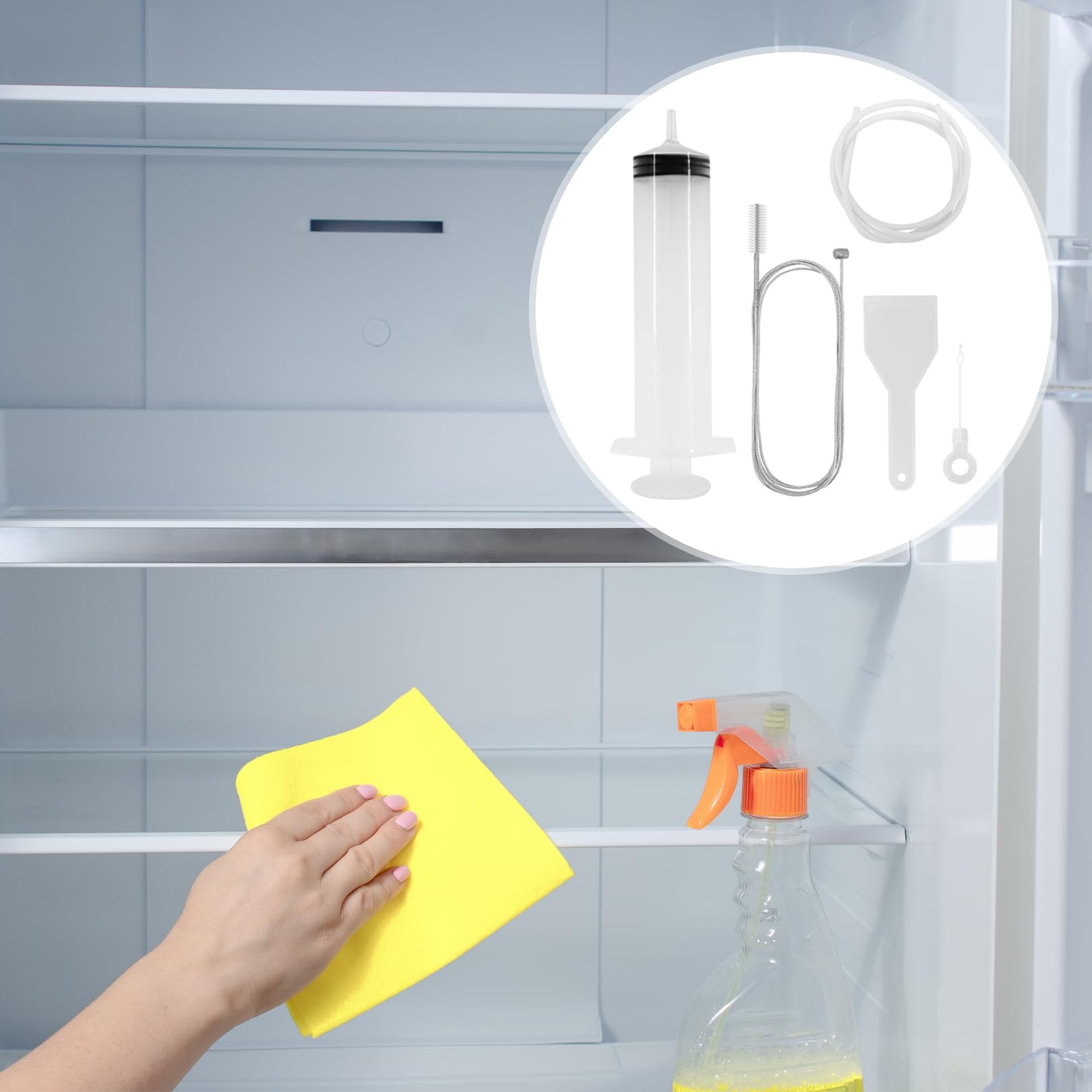 5 Pcs Fridge Dredger Set,Refrigerator Drain Hole Blockage Remover Kits,Fridge Drain Pipe Blocked Dredging Tool,Fridge Drain Hole Cleaning Tool for All Refrigerator Cleaning and Wine Cabinets Kitchen - Image 4
