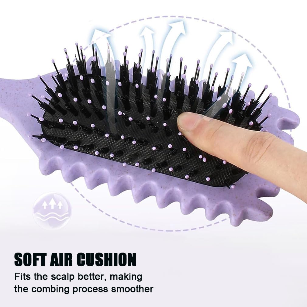 Curl Defining Brush, Curly Styling Hair Brush for Detangling Reduce Pulling and Separation - Image 3