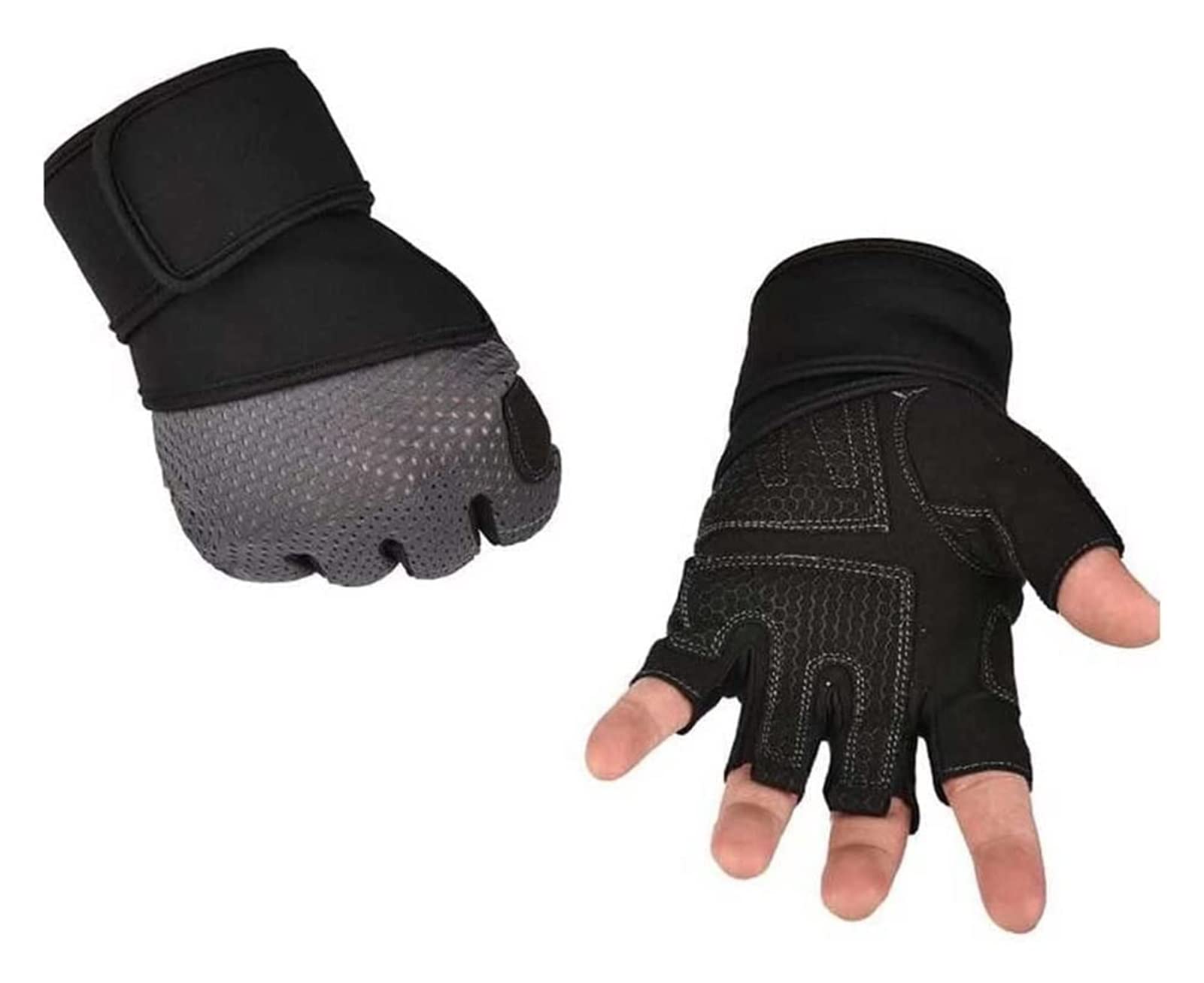 Guanti da Palestra, Guanti da Allenamento Traspiranti Leggeri, Guanti di Sollevamento Pesi Ultraleggeri for Uomini e Donne Home Palestra Ciclismo (Color : Black, Size : XL)
