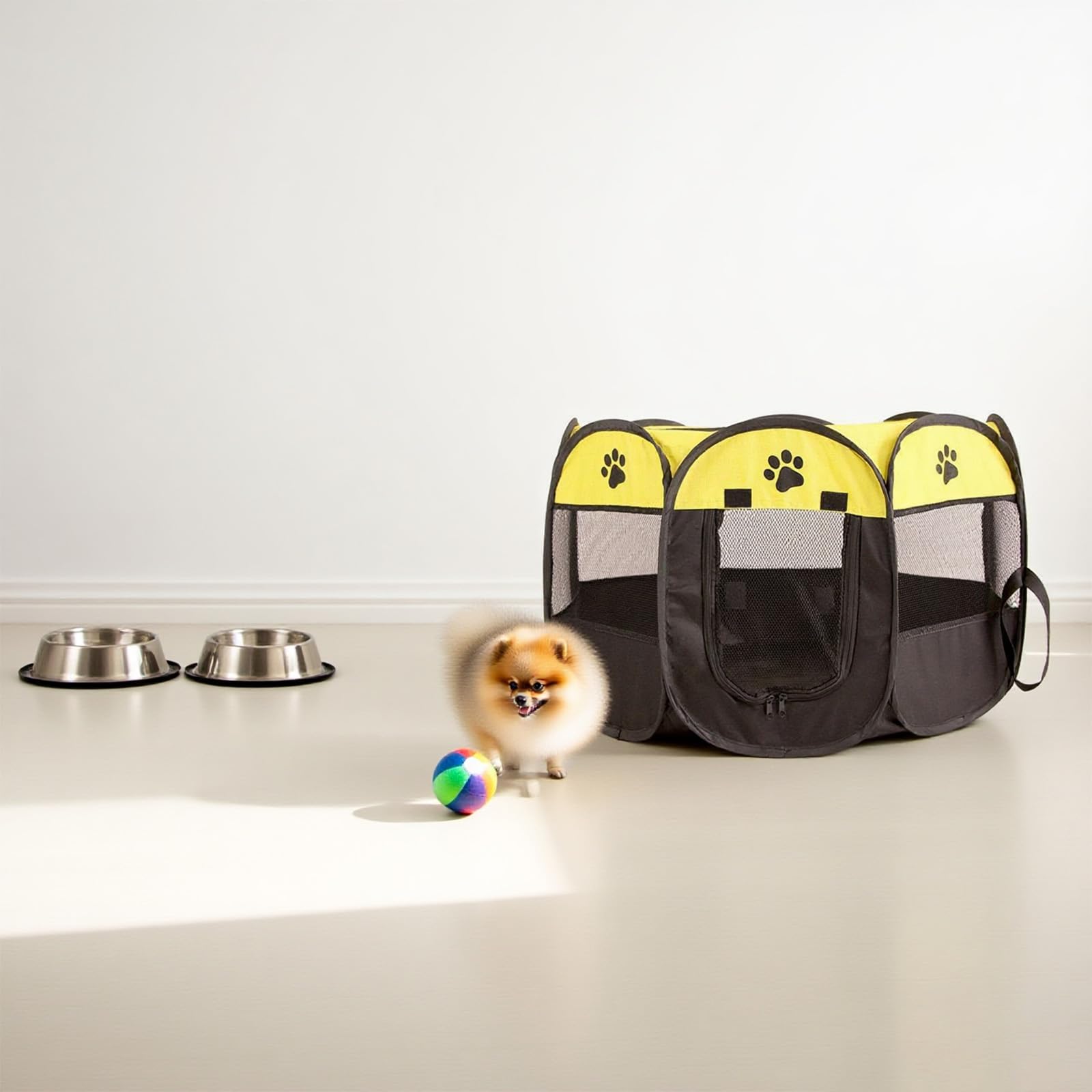 Recinto per Cani da Interno 74x74x43cm, Pieghevole Recinto per Gatti Box per Cucciolo Gattini Conigli