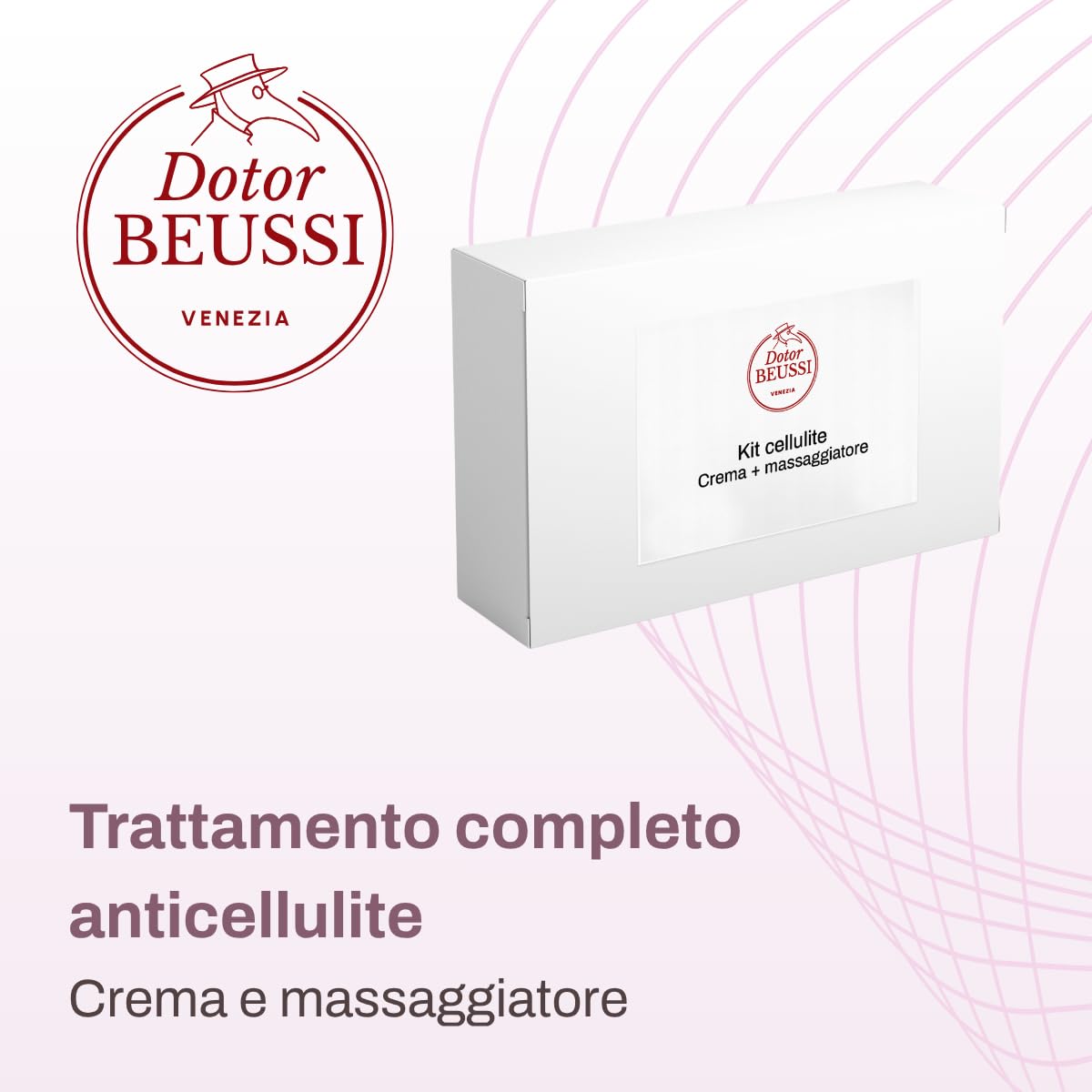 Kit Cellulite – Crema Anticellulite e Massaggiatore Ergonomico Manuale – Trattamento Drenante e Tonificante con Estratti Naturali di Limone, Alga, Rusco e Salvia – Effetto Rimodellante