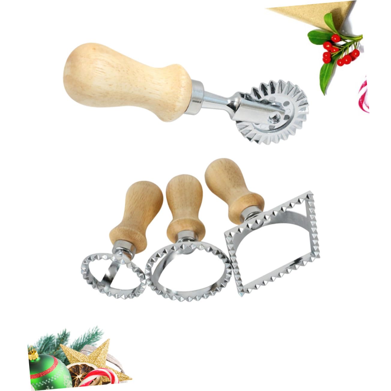 4 Piezas Molde Para Galletas De Madera Cortadores De Galletas Encaje Molde Relieve Para Hornear Pasteles Cocina
