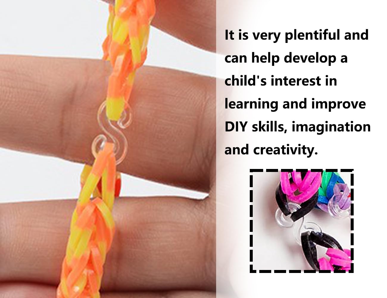 500 Clip A S Elastiche Trasparenti - Chiusure Per Braccialetti Fai Da Te, Gioielli, Craft E Organizzazione