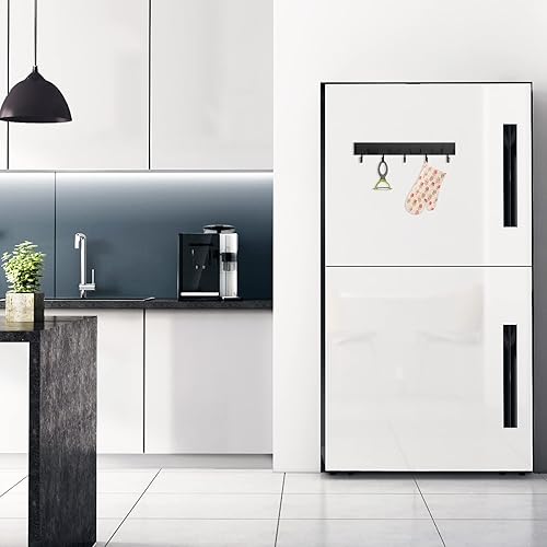 Miniatura 6 de Ganchos magnéticos, gancho magnético de neodimio fuerte, perchero magnético resistente con 5 ganchos de metal para colgar en interiores y