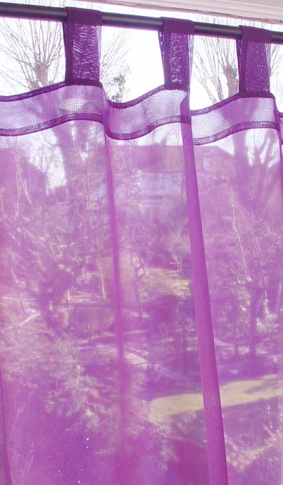 Just Contempo Tab Top Voile Panel, Lavender Purple, 58x72 inches