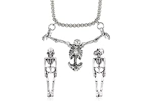 Halloween Bone Necklace and Earrings for Gothic Chic