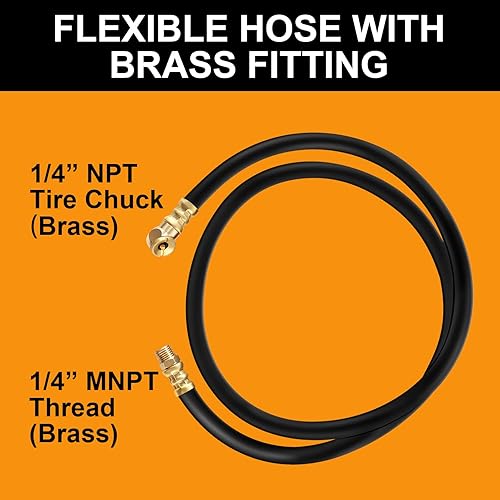 Miniatura 4 de Kit de reparación de tanque de aire kit de válvula de tanque de aire SUNROAD con manómetro viene con manómetro de presión de 2 pulgadas NPT de 18