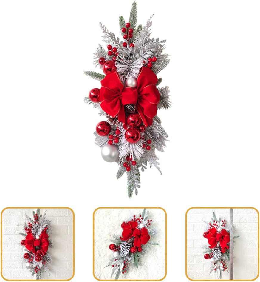 Swag Garland Bowkont Fireplace Window Swag Teardrop Swag Railing Decorative Swag Xmas Swag Wreaths Red