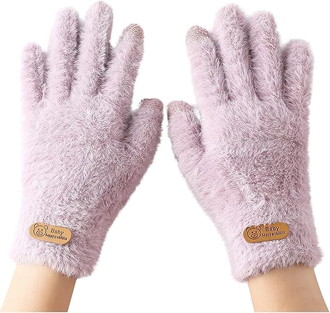 richmen Girls Winter Gloves with Touch Screen Finger for Women Woolen warm | Gloves cum Mittens Winter Wrist Arm Warmer Mitts Gloves for Girls & Women-picture-1