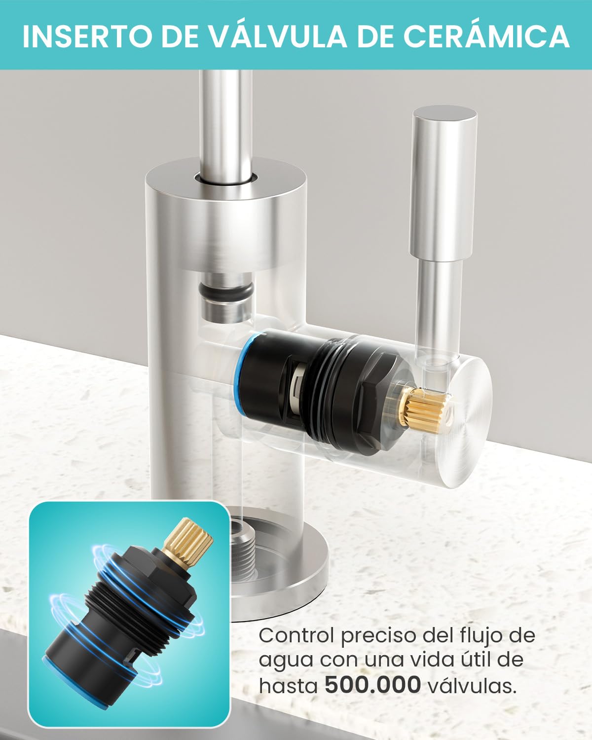 Grifo Osmosis Inversa, Grifo Cocina Para Agua Potable, Grifos Cocina Fregadero De Acero Inoxidable Para Sistemas De Ósmosis Inversa O Filtración De Agua, Grifo Sin Plomo, Plata Cepillada