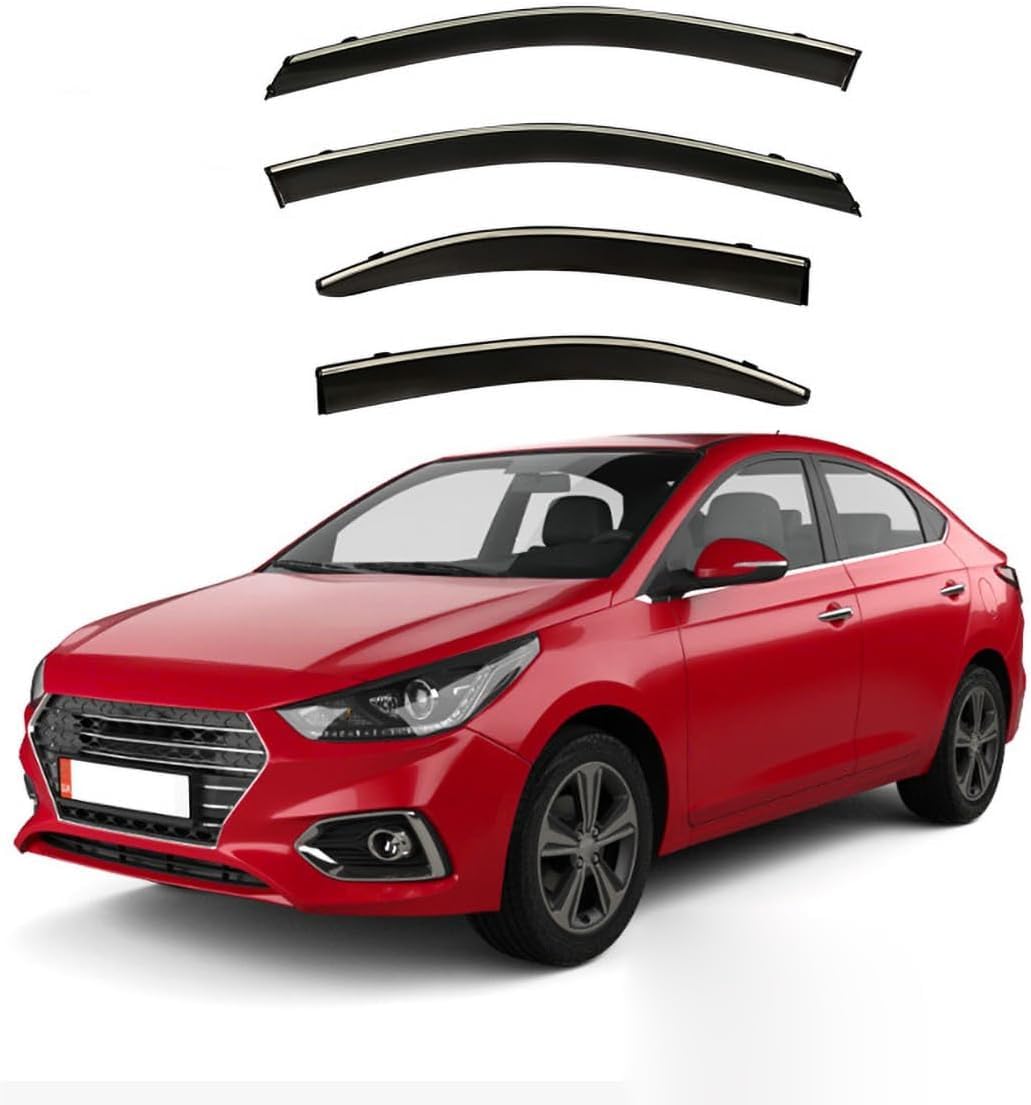 Panxuc Normal Car Wind Deflectors For Hyundai Solaris Sedan Hc 2017-2022, Side Window Wind Rain Deflector Window Visor Sun Rain Guard Smoke Guards