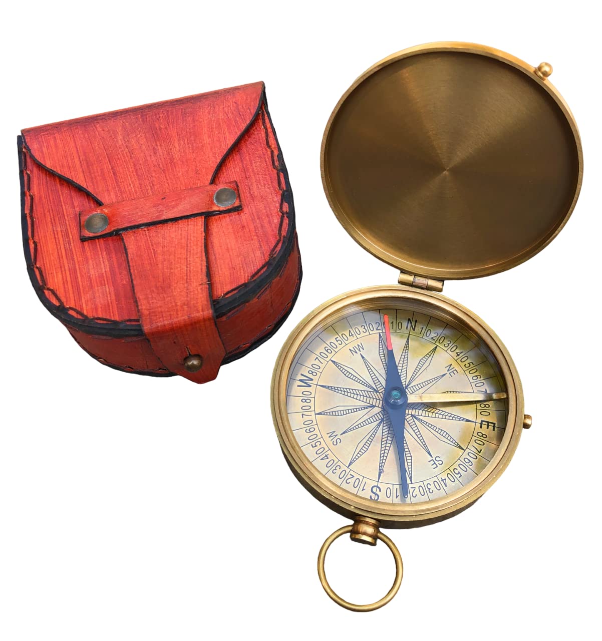 Brass Engraved Poem Compass Sea Fever by John Masefield Pocket Compass Navigational Instrument for Traveling, Camping, Boating, Scouting, Graduation Day Gifts