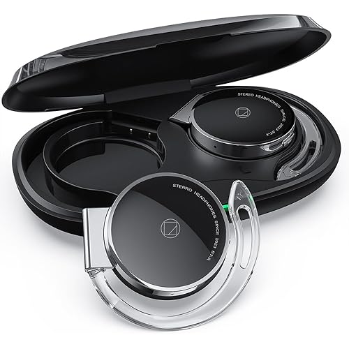 Earhook Headphones Wireless Bluetooth 5.3 Open Ear Headphones Over-Ear Earphones Open Earbuds Wireless Ear Hanging Bluetooth Headset Clip on Earphones Wireless Earphones for Work Walking (Black)