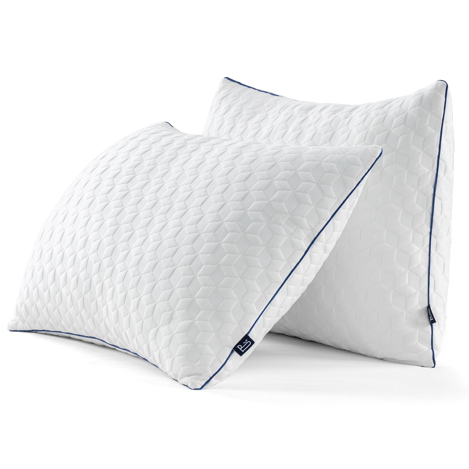 BedStroy Shredded Memory Foam Bed Pillows Hotel Quality 51x66cm Pack of 2