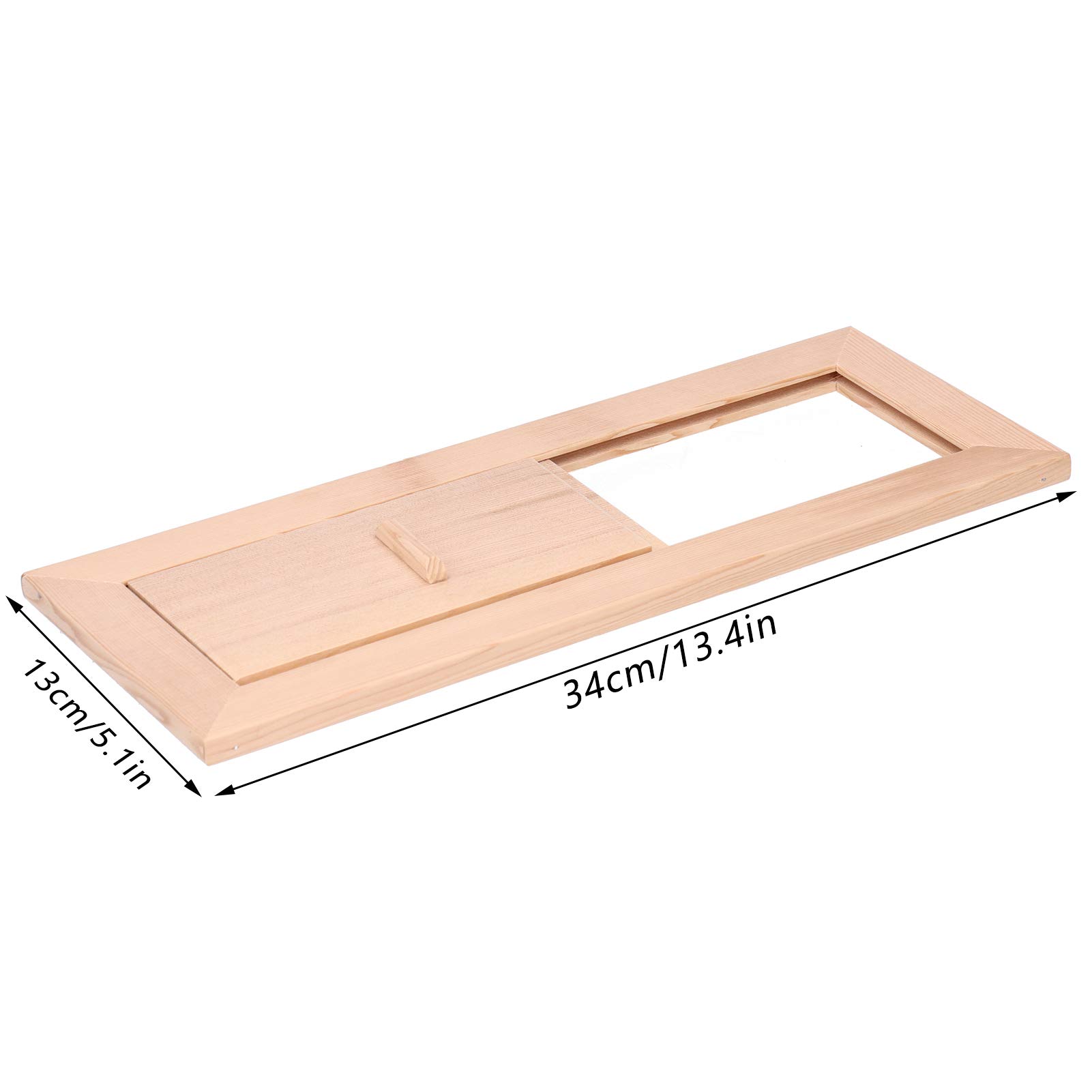 Tomotato Sauna Entlüftungsgitter Aus Hemlock-Holz – Für Effiziente Luftzirkulation Im Dampfbad, 21x15,3 Cm