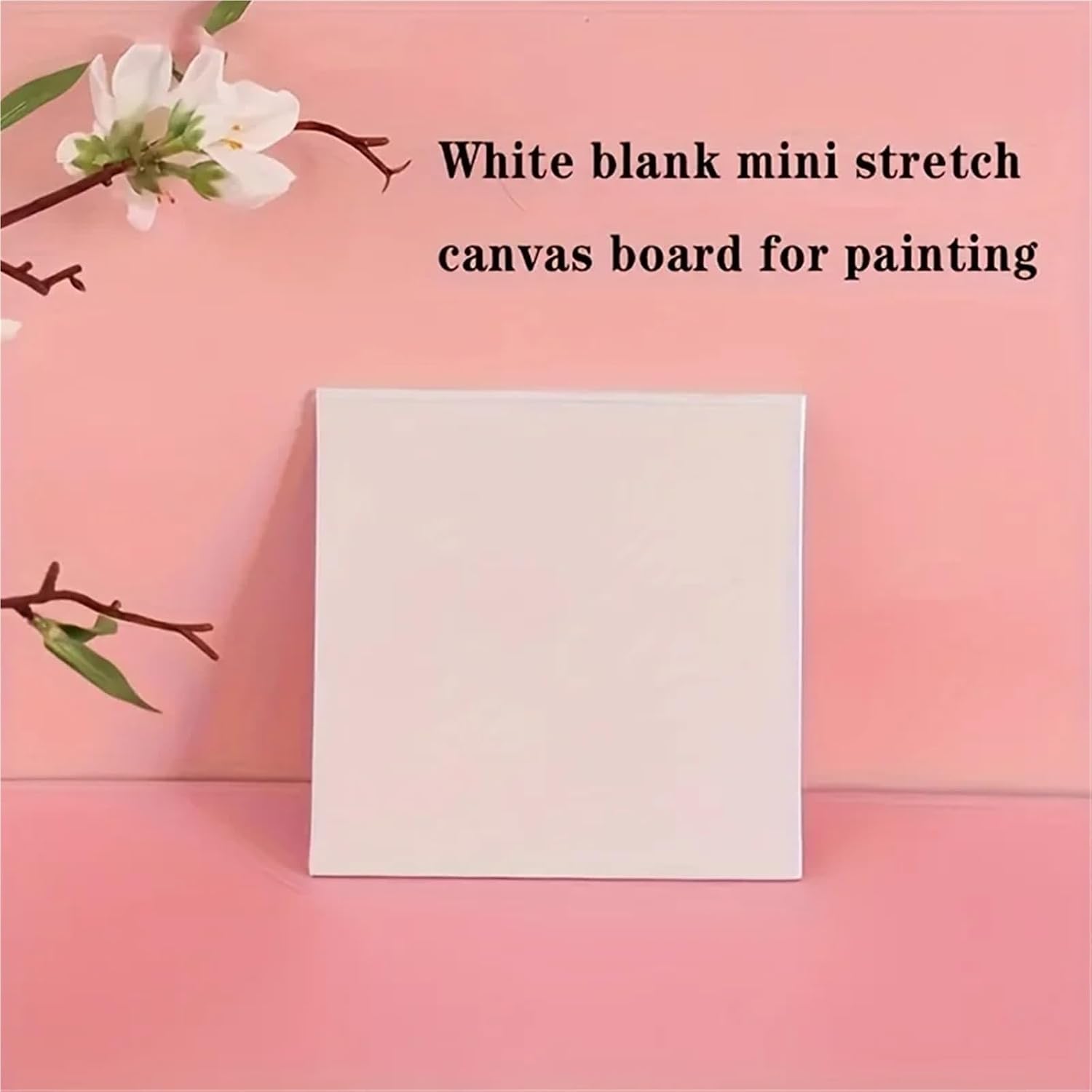 Paint Canvases Panel 10 Pcs Mini Art Boards Set, with Easels Brushes for DIY Painting