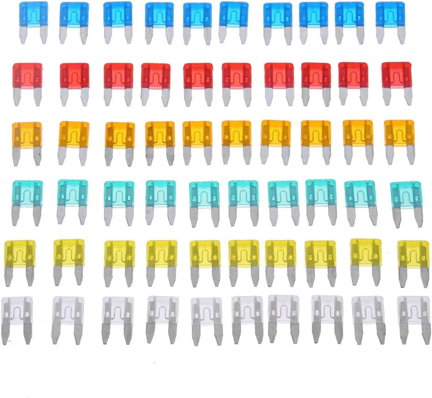 60-300pcs Cars Truck Fuse Mixed Set Kit Car Safety Assortment Blade Replacement 5/10/15/20/25/30A(60PCS)