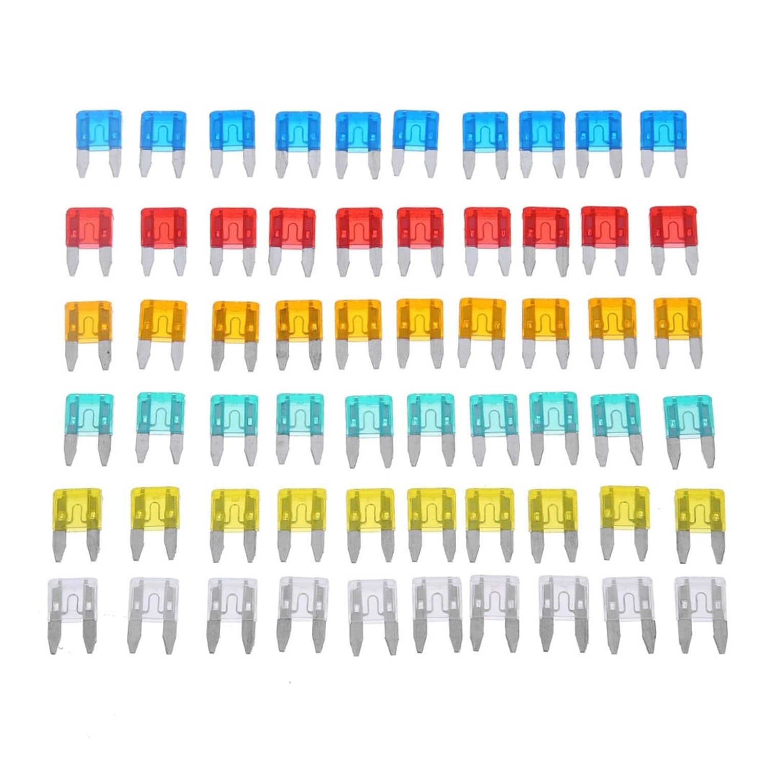 120PCS/60PCS Auto Car Truck Safety Blade Fuses Accessories Mini Car Styling Fuse Blade 5A 10A 15A 20A 25A 30A Mixed Set Kits(60PCS)