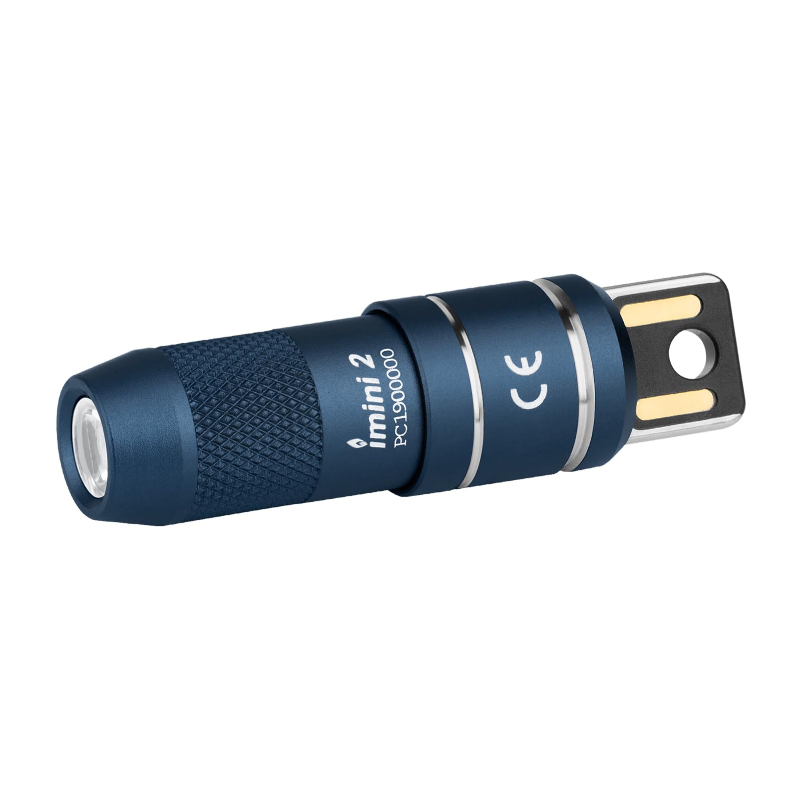 OLIGHT IMINI 2 Keychain Light 50 Lumens EDC Rechargeable Mini Torch, Magnetic Base Lamp with Integrated USB Plug, High Performance Compact LED Flashlight for Daily Carry (Midnight Blue)