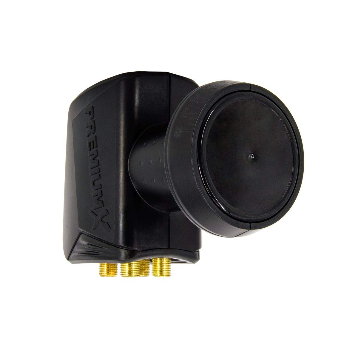 PremiumX Satelliten-Komplettanlage 80cm Satellitenschüssel Anthrazit SAT Quad LNB 50m Kabel 8X F-Stecker für 4 Teilnehmer