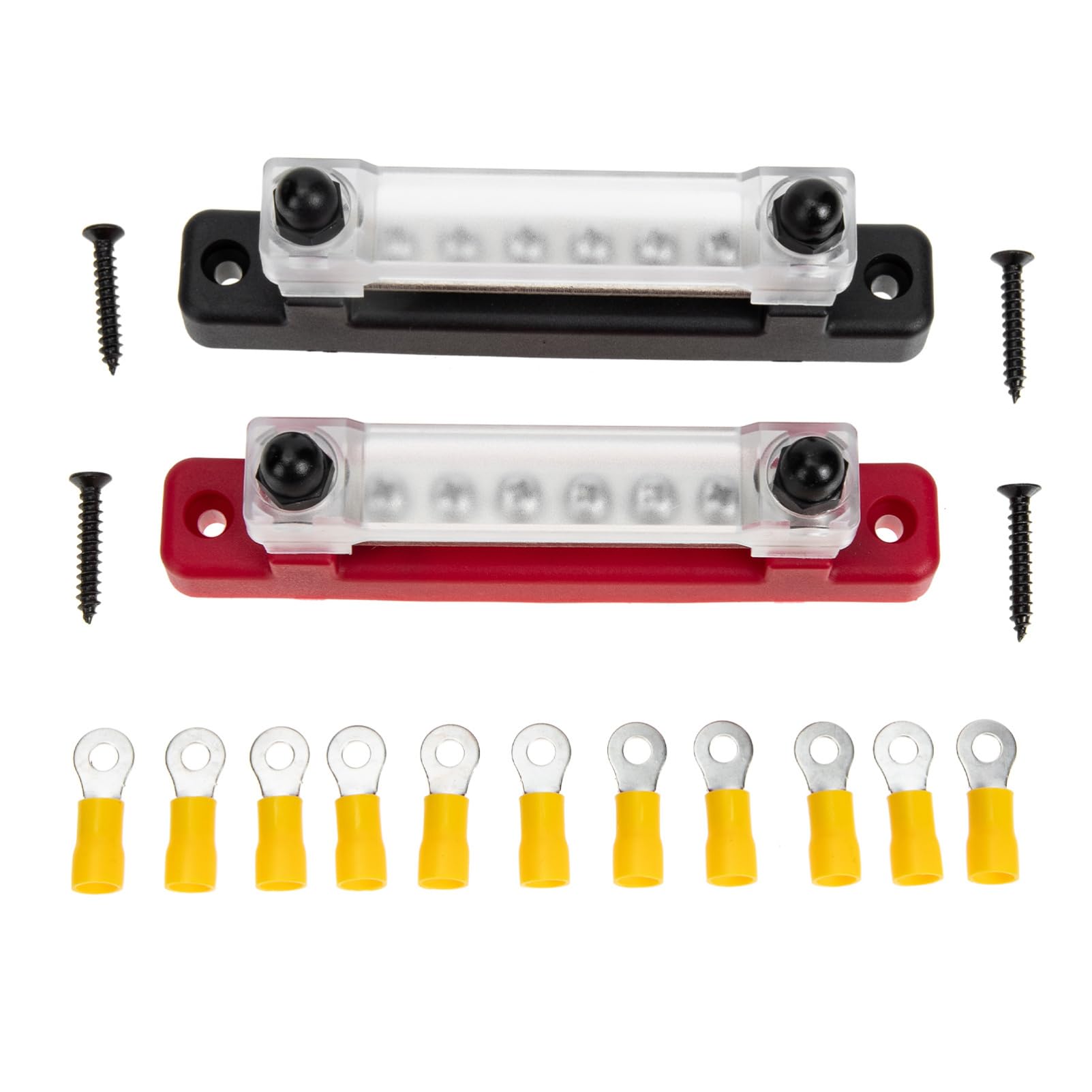 Stromverteilerblock M4x6 M6x2 aus Kupfer für Yacht und Truck