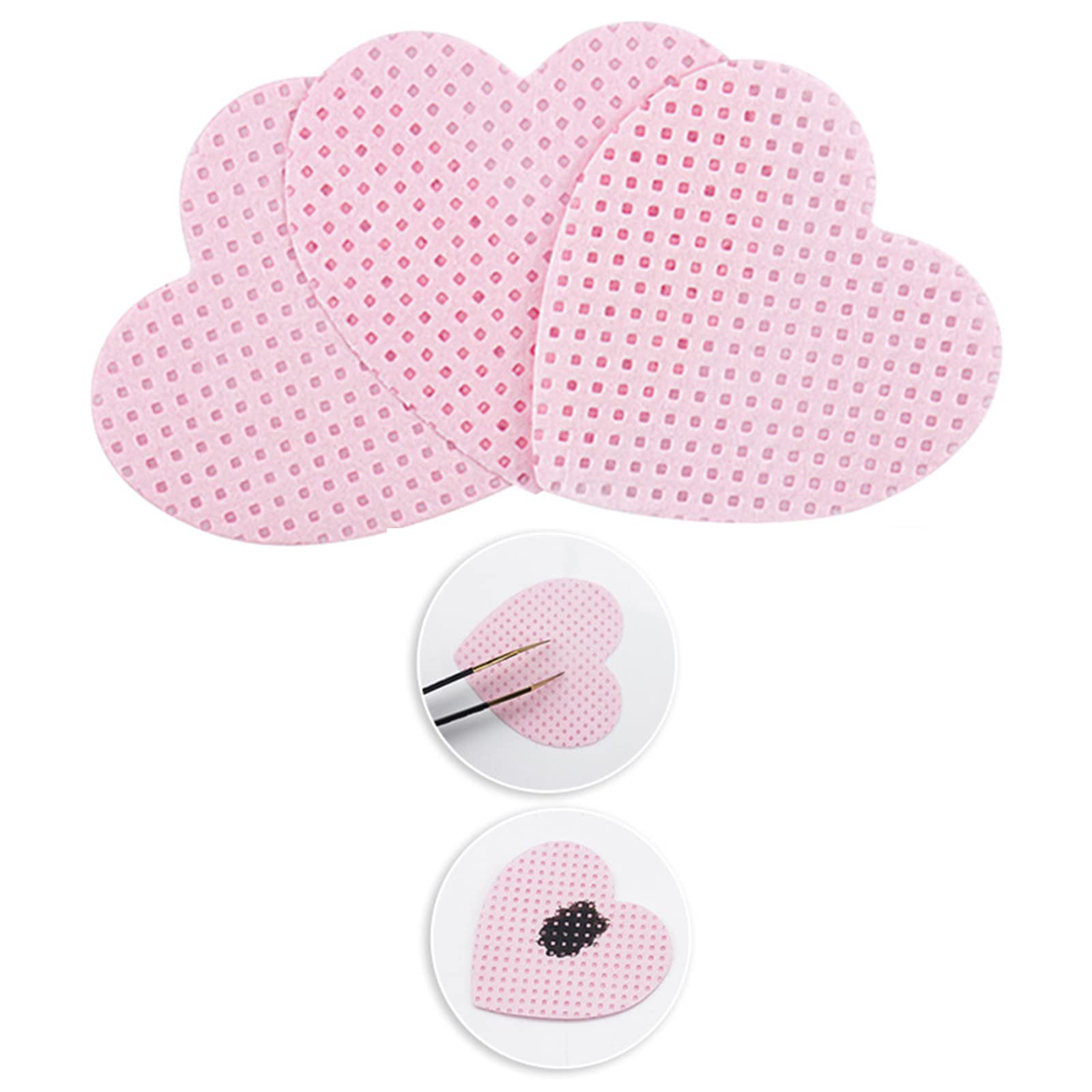 200Pcs Eyelash Lint Adhesive For Lashes Nail-Polish Remover Pads Nozzle